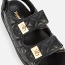 Dune Women's Lockstock Leather Double Strap Sandals - Black