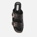 Dune Women's Juniper Leather Clog Sandals - Black