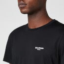 Balmain Men's Small Flock T-Shirt - Black/White - S