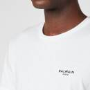 Balmain Men's Small Flock T-Shirt - White/Black - S