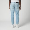 Balmain Men's Embossed Cropped Tapered Jeans - Blue - W31
