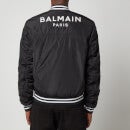 Balmain Men's Nylon Bomber Jacket - Black/White - IT 48/M