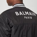 Balmain Men's Nylon Bomber Jacket - Black/White - IT 48/M