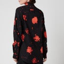 Marni Women's Rose Print Shirt - Black - IT42/UK10