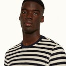 Orlebar Brown Men's Pierce Luxe Towelling Stripe Sweatshirt - Ink/White Sand - M