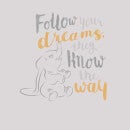 Dumbo Follow Your Dreams Women's Cropped Hoodie - Ecru Marl