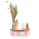 Peg & Board Double Shelf - Blush Pink