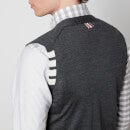 Thom Browne Men's 4-Bar Classic V-Neck Knit Vest - Dark Grey - 3/L