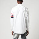 Thom Browne Men's Applied 4-Bar Classic Fit Oxford Shirt - White - 4/XL