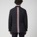 Thom Browne Men's Tricolour Stripe Downfilled Sport Coat - Navy - 3/L