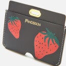 JW Anderson Women's Cardholder With Strap - Black/Red