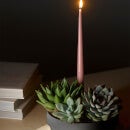 Aery Orbital Step Candle Holder - Charcoal - Large