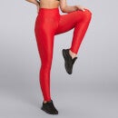 Female High Waist Moto 7/8 Leggings - Red