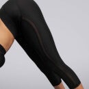 Female Mid Waist Curve 3/4 Leggings - Black
