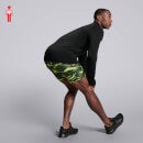 Male Combat Compression Shorts - Green Fluro