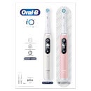 Oral B iO6 White Alabaster & Pink Sand Electric Toothbrush Duo Pack
