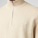 Polo Ralph Lauren Men's Quarter-Zip Knit Jumper - Tallow Cream Heather