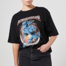 Stranger Things Demogorgon Upside Down T-Shirt Oversize - Noir