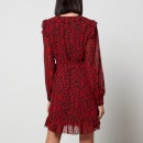 MICHAEL Michael Kors Women's Soft Python Rfl Wrap Dress - Crimson - S