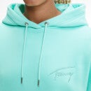 Tommy Jeans Women's Tjw Oversized Tommy Signature Hoodie - Clear Lagoon - M