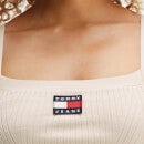 Tommy Jeans Women's Tjw Super Crop Badge Rib Cami - Stoney Beige
