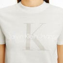 Calvin Klein Jeans Women's Two Tone Monogram Regular T-Shirt - Tofu - XS