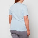 Calvin Klein Jeans Women's Plus Two Tone Monogram T-Shirt - Bayshore Blue - 2XL