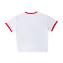 DC Wonder Woman I Am Fierce Women's Cropped Ringer T-Shirt - White Red