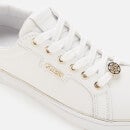 Guess Women's Betea Leather Low Top Trainers - White/Brown - UK 3