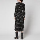 Whistles Women's Izzy Horseshoe Print Collar Dress - Black/Multi - UK 6