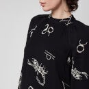 Whistles Women's Kati Horoscope Print Midi Dress - Black/Multi - UK 6