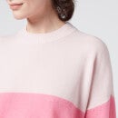 Whistles Women's Stripe Knitted Wool Sweater - Pink - S