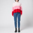 Whistles Women's Stripe Knitted Wool Sweater - Pink - S