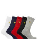 Sports Socks 5 Pack - Peacoat/Barbados Cherry/Grey Marl/Bright White/Black