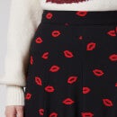 Kate Spade New York Women's Lips Fluid Skirt - Black - UK 6
