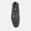 Salvatore Ferragamo Men's Front Leather Driving Shoes - Navy - UK 8