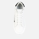 KARL LAGERFELD Women's Maxi Cup Leather Flatform Trainers - White/Black - UK 3