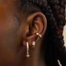 Astrid & Miyu Crystal Star Gold-Plated Hoop Earrings