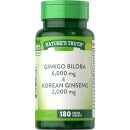 Ginkgo Biloba 3000mg & Korean Ginseng 1000mg - 180 Capsules