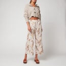Free People Women's Menocra Cropped Trousers - Taupe Combo - UK 10