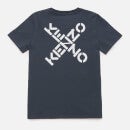 KENZO Girls' Logo T-Shirt - Charcoal Grey - 4 Years