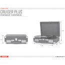 Cruiser Plus Deluxe Portable Turntable - With Bluetooth Output - Turquoise