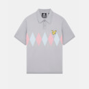 Lyle & Scott x Stuarts - Knitted Polo - Porto Grey/Azalea Pink/Sky