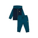 Kids Zip Through Hoodie & Jogger Set - Blue Coral