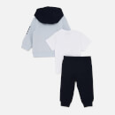 Hugo Boss Boys' T-Shirt, Trouser and Cardigan Set - Pale Blue - 9 Months