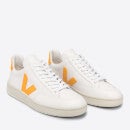 Veja Women's V-12 Leather Trainers - Extra White/Ouro
