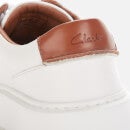 Clarks Women's Hero Lite Lace Leather Flatform Trainers - White