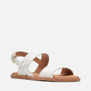 Clarks Women's Karsea Strap Leather Sandals - White - UK 3