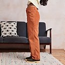 Women's Cord Carpenter Pants Rust