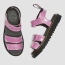 Dr. Martens Kids' Klaire Cosmic Glitter Sandals - Dark Pink - UK 10 Kids